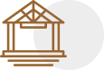 pavilion style beam structure icon for outdoor or vaulted ceilings