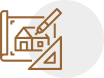 custom beam design and measurement icon illustration