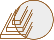 stacked beam material icon for construction reference